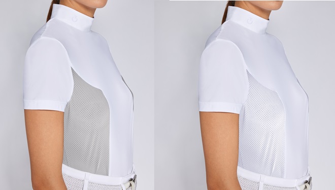 POLO GARA CAVALLERIA TOSCANA PERFORATED Donna, Manica Corta 